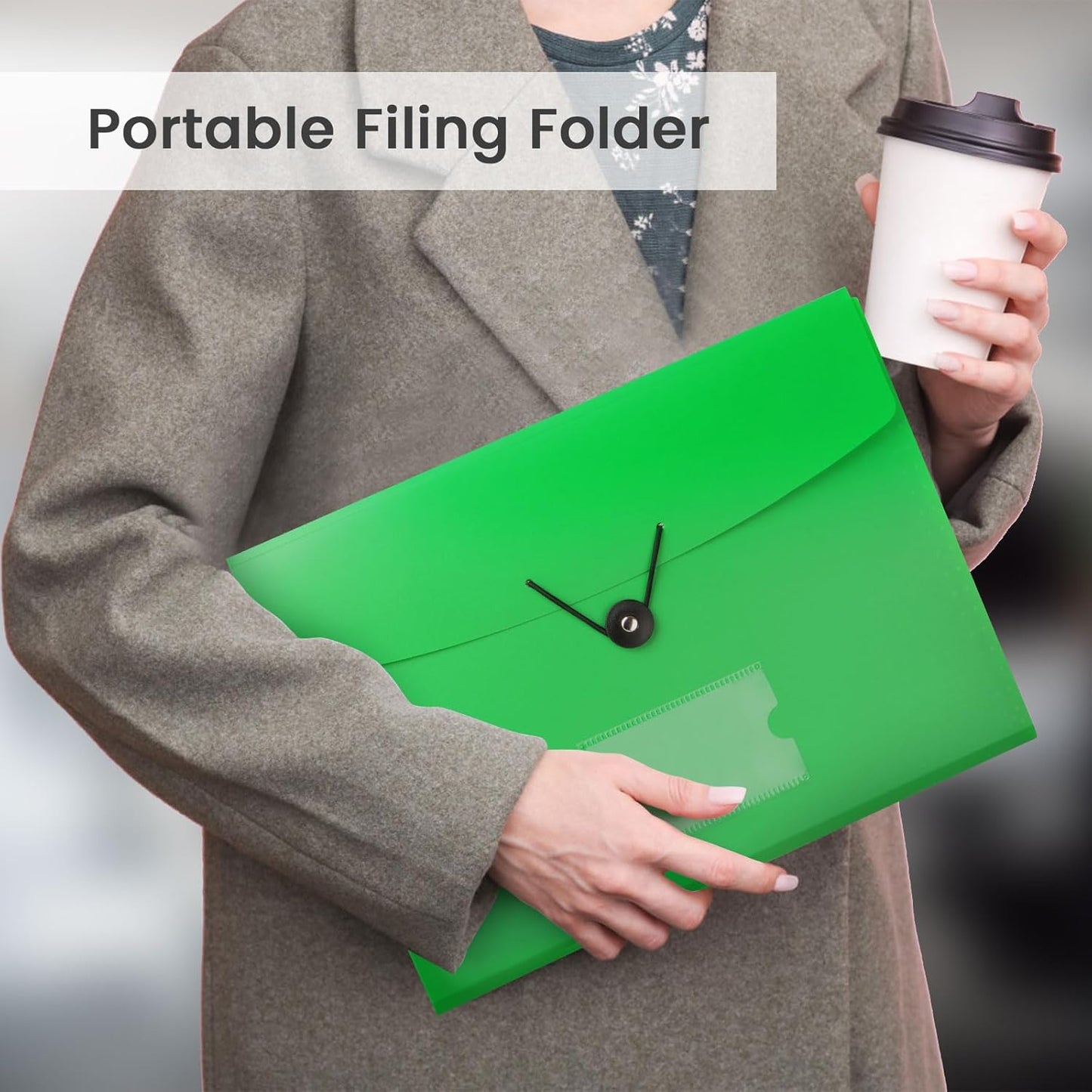 7 Pocket Accordian File Folders, Expanding File Folder A4 Letter Size Paper Portable Document Organizer-Black