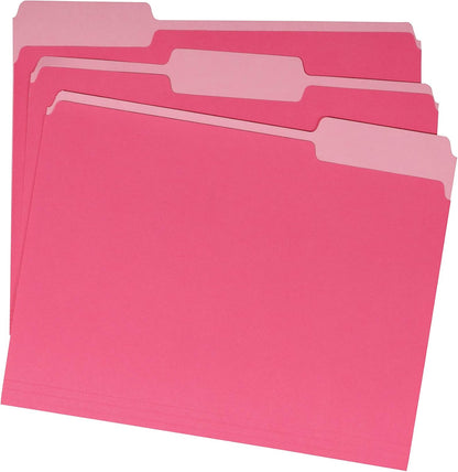 Amazon Basics Manila File Folders, Letter Size, 1/2 Tab in Left and Right Positions, 8.5" x 11", 36-Pack