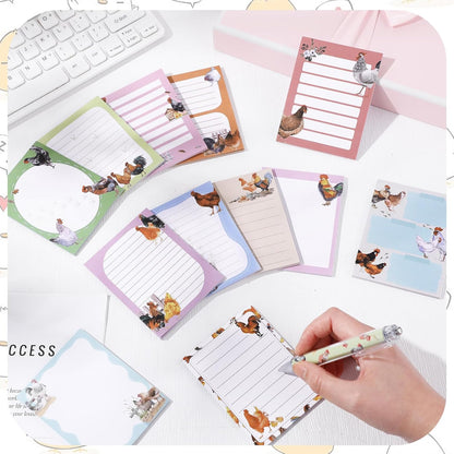 Gilprop 24 Pack Cat Sticky Notes Gift 3x4 Inch Cute Self Stick Notepads Adhesive Cartoon Cat Memo Pad Fun Kawaii Animal Sticky Notes for Teacher Women Valentines Office Home Christmas Pet Lover Gift