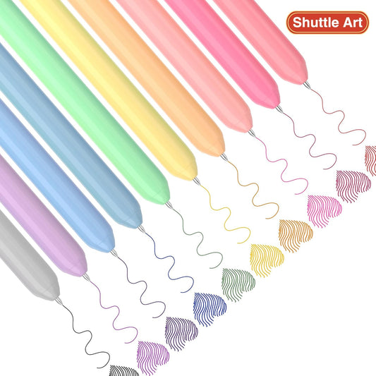 Shuttle Art Colored Retractable Gel Pens, 24 Bright Ink Colors, Cute Pens 0.7mm Fine Point Quick Drying for Writing Drawing Journaling Note Taking School Office Home