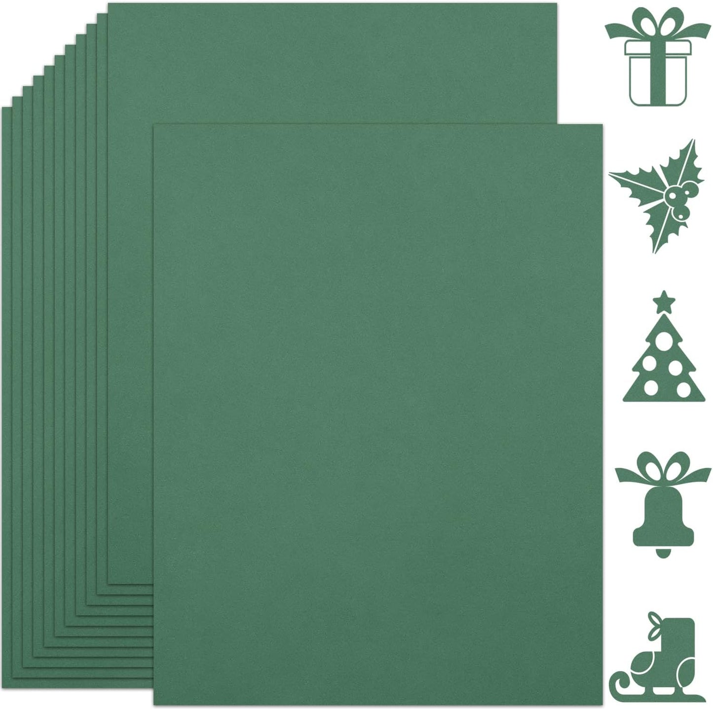 25 Sheets Black Cardstock Paper 8.5'' x 11'', 250gsm/92lb Thick Paper for Scrapbook, Invitations, Printing and DIY Cards