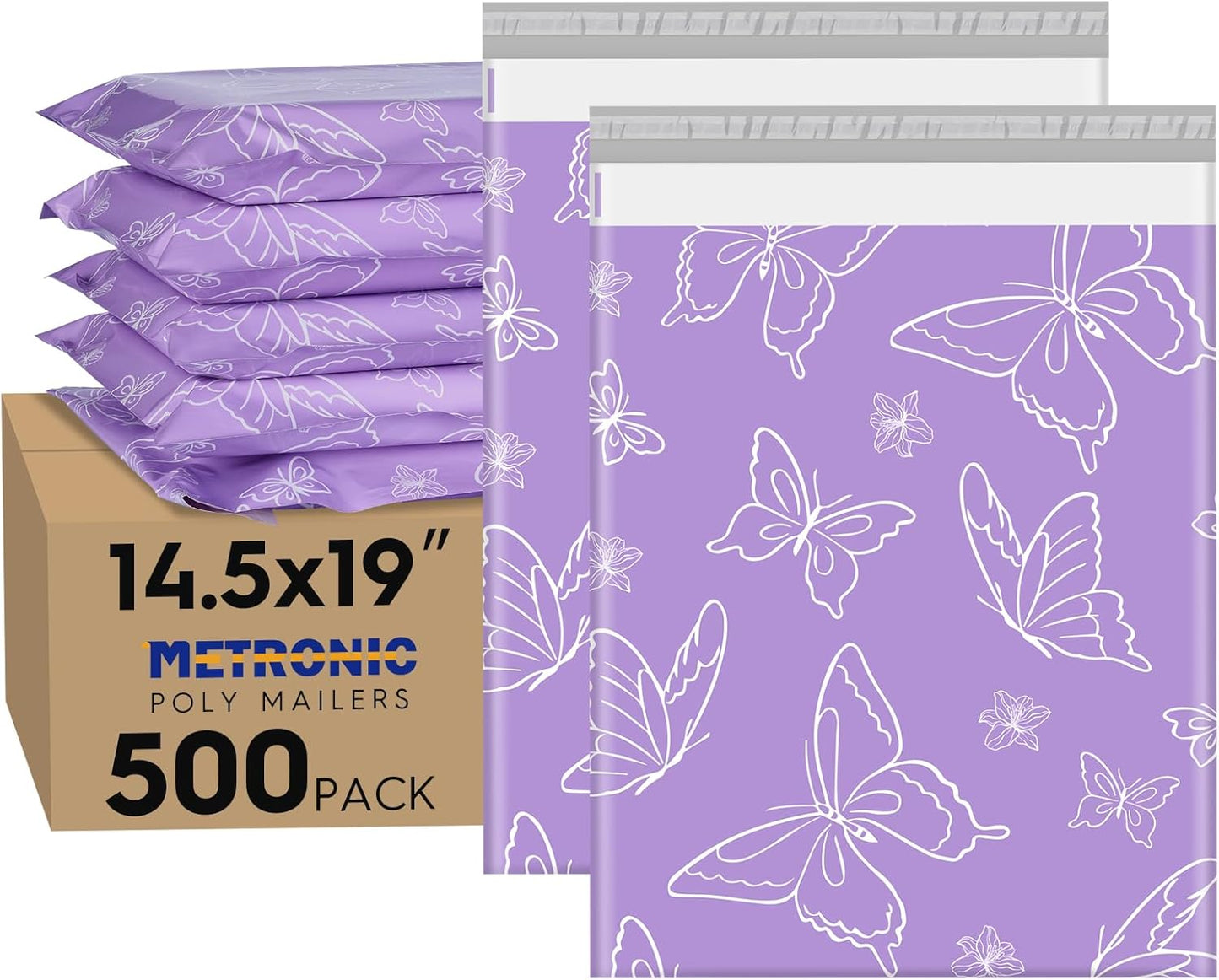Metronic Cute Poly Mailers 10x13" 50pc Small Shipping Bags, Strong Adhesive Mailers Poly Bags for Business, Waterproof Mailing Envelopes for Packing Shipping Clothes Gifts, Gradient BluePink