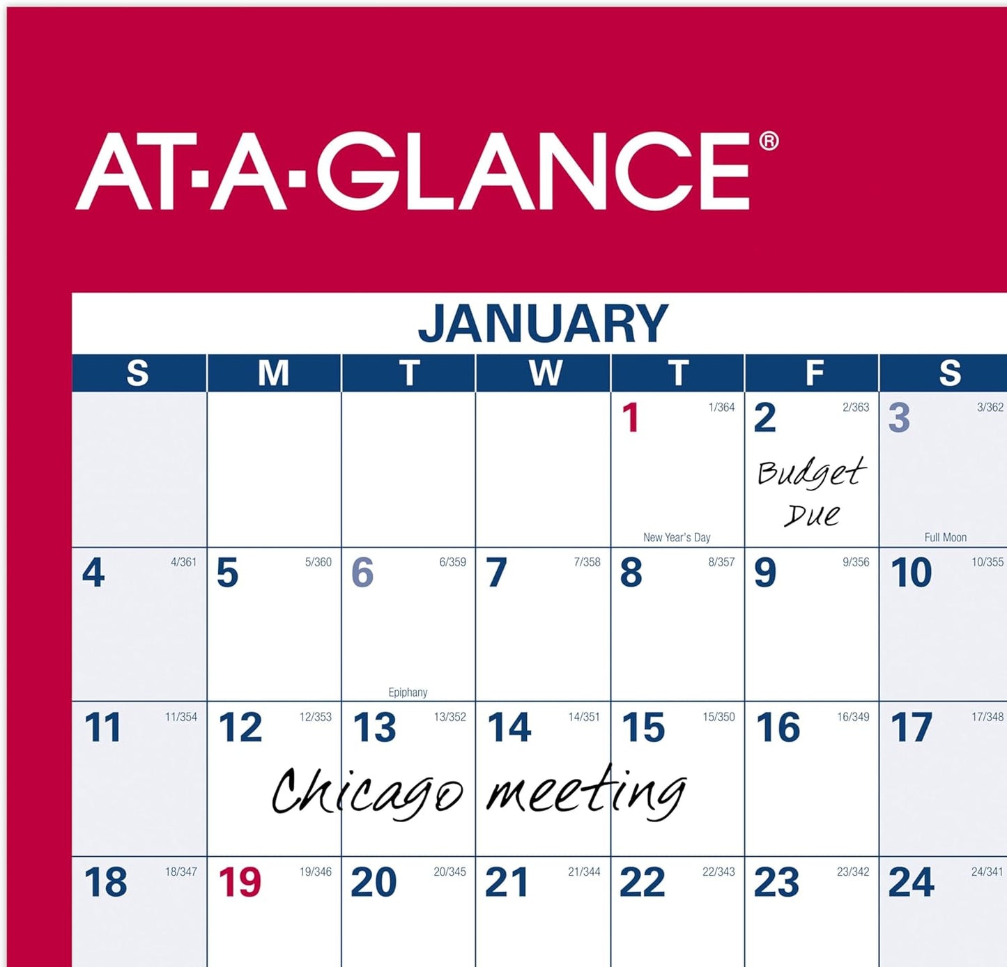 AT-A-GLANCE 2026 Erasable Calendar, Dry Erase Wall Planner, 12" x 16", Small, Vertical-Horizontal, Reversible, Compact (PM330B2826)