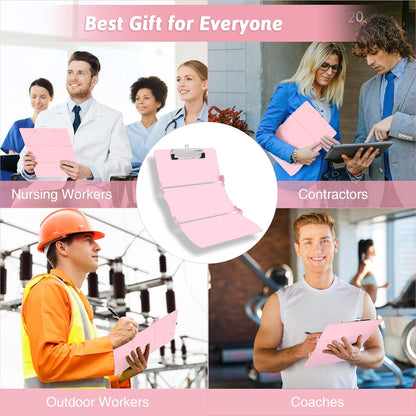 Nursing Clipboard Foldable Clipboard Medical: Edition Cheat Sheets Aluminum 3 Layers Foldable Clipboards Nursing Pocket Size Profile Clip Nurse Clipboards Notepad for Nurses Students and Doctors