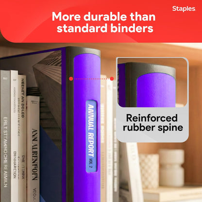 Staples Better Binder 2-Inch D-Ring View Binder, Reinforced Spine, Holds Up to 540 Sheets, Teal, for Office & School