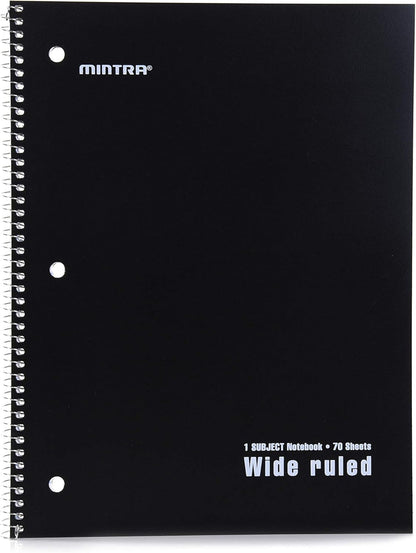 Mintra Office Spiral Notebooks, Wirebound, Journals for School, Work, Business, Aesthetic Stationery, Writing Pads, Teacher & Student Supplies (6, Pastel, College)