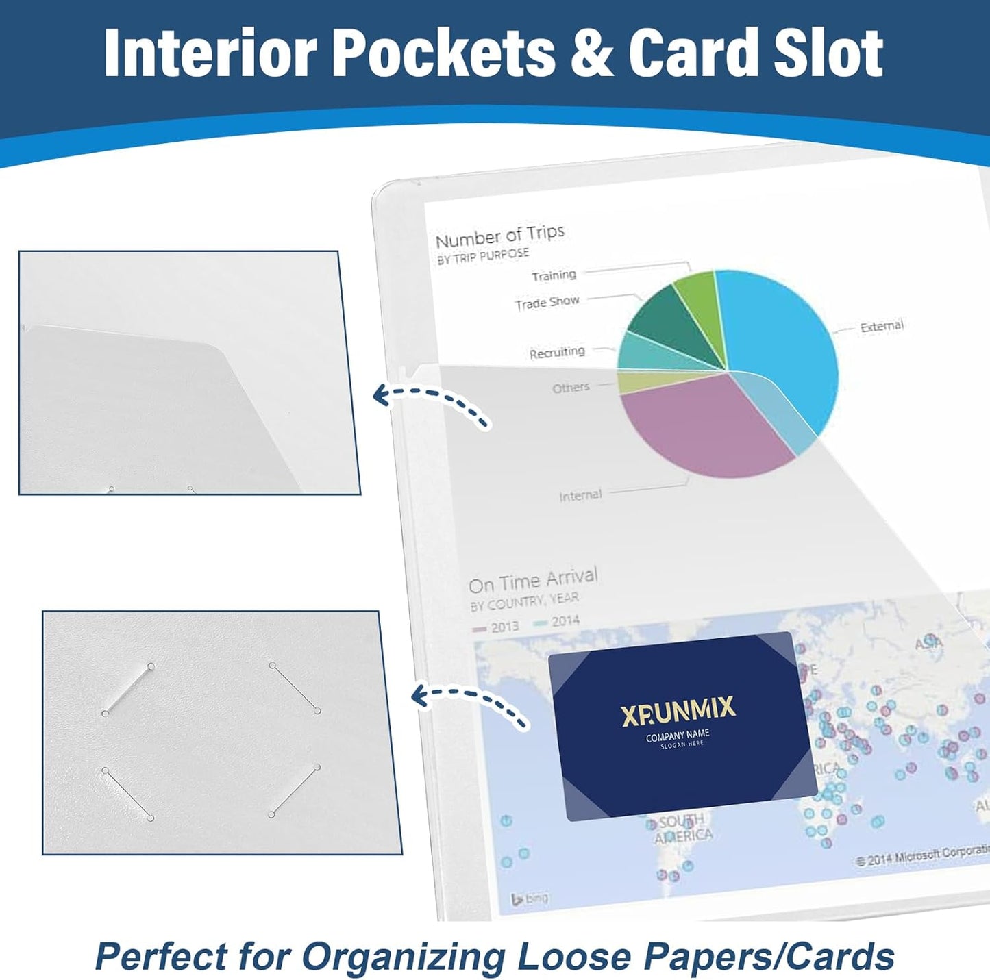 1.5-Inch 3-Ring Binder with Pockets, 1-1/2’’ Premium View Binders with Three Ring Binders Holds up to 325 Sheets US Letter Size, Bulk Pack of 6, Perfect for Home, Office, and School (1.5-inch) White