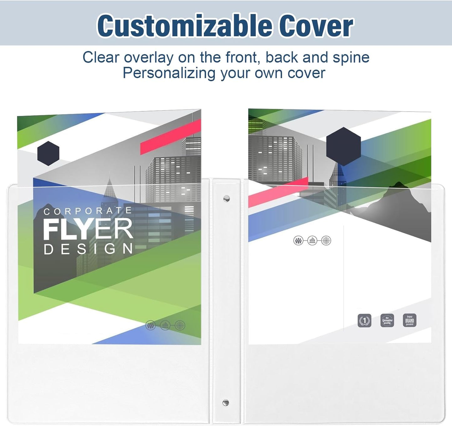 1-Inch 3-Ring-Binder with Pockets - Bundle 12 Packs, 1'' Round Binders Holds 200 Sheets US Letter Size 8.5'' x 11'' - White Binders for Home, Office, and Back to School (1'' - 12 Packs)