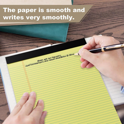 AILZFEI 12 Pack of Legal Pads 8.5 x 11.75 College Ruled Notebook White Paper Note Pad Narrow Ruled 30 Sheets Notepads Perforated Writing Pad Clear Print 8x11 Legal Pads Pads of Paper
