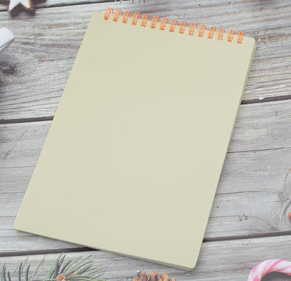 Yansanido Top Bound Spiral Notebook, 4 Pcs 4 Color A5 Size Thick Plastic Hardcover 7mm College Ruled Paper 80 Sheets (160 Pages) Journal for School and Office Supplies (4 Pcs A5)