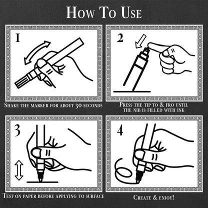 Pinturale Arts 4 Extra Fine Tip White Chalk Markers | 1mm Tip | For Windows, Blackboard, Dry Erase Board, Chalkboards, Glass, Easy Erase | White Chalk Pens Fine Tip