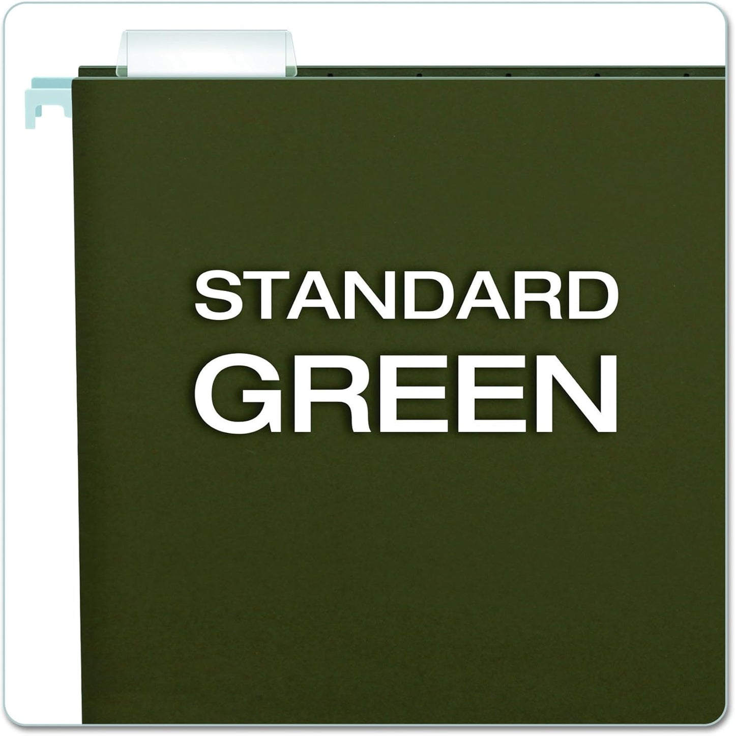 Pendaflex Recycled Hanging File Folders, 25 Pack, Green, Legal Size (8.5" x 14"), 5 Tab Positions, Includes Tabs and Inserts, Eco-Friendly Hanging Files for Office and Document Organization