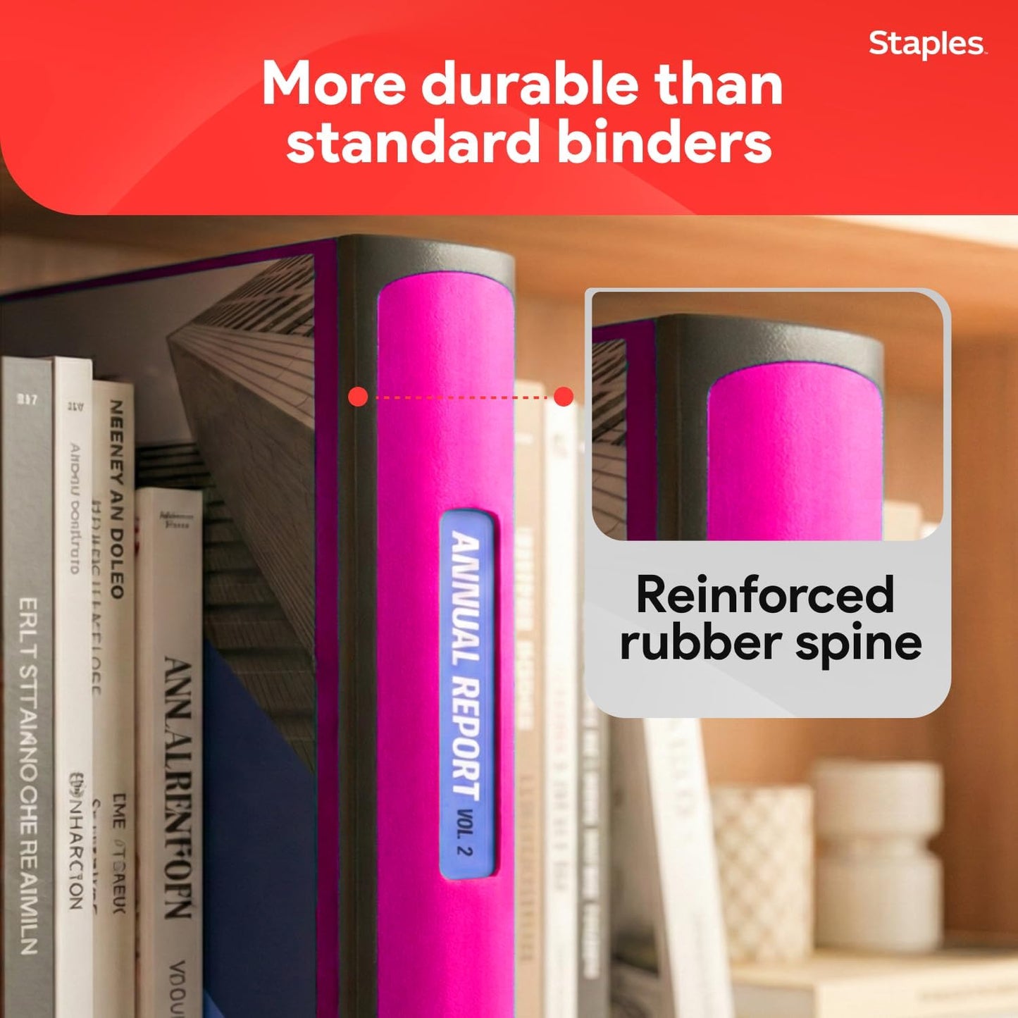 Staples Better Binder 2-Inch D-Ring View Binder, Reinforced Spine, Holds Up to 540 Sheets, Teal, for Office & School