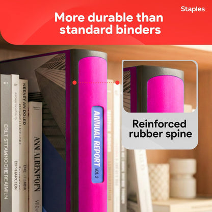 Staples Better Binder 2-Inch D-Ring View Binder, Reinforced Spine, Holds Up to 540 Sheets, Teal, for Office & School
