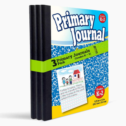 Better Office Products Primary Journal, Hardcover, Primary Composition Book Notebook - Grades K-2, 100 Sheet, One Subject, primary composition notebook with picture space