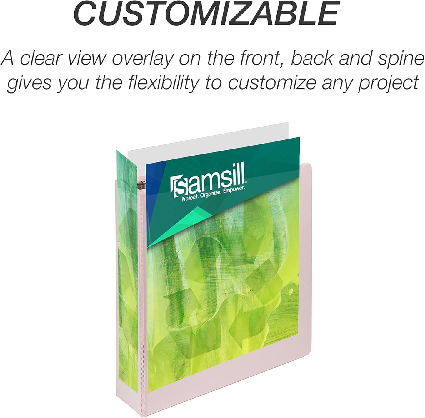 Samsill Plant-Based 3 Inch Durable D-Ring, View Binder, Eco-Friendly, USDA Certified Biobased, 4 Count, Pack of 1, Boho Assortment