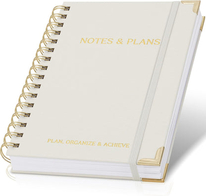 ZICOTO Aesthetic Daily Planner And Notebook With Hourly Schedule - Aesthetic Spiral To do List Notepad For Work/Home to Organize Tasks And Appointments - Stylish School/Office Supplies Book For Women