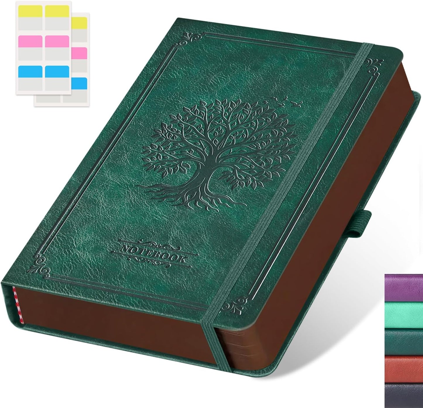 Hardcover Lined Notebook Journal for Writing, 320 Pages Leather Thick College Ruled Notebook Journal with 100GSM Paper, A5 (5.7'' X 8.4'') Daily Journal for Women Men Work Organization, Black
