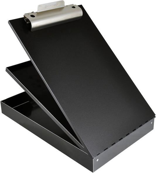Saunders Cruiser-Mate Heavy Duty Aluminum Dual Storage Clipboard, Letter Size 8.5x11 Metal Form Holder with High Capacity Clip, Rugged Ticket Board for Police Patrol & Contractors, Made in USA
