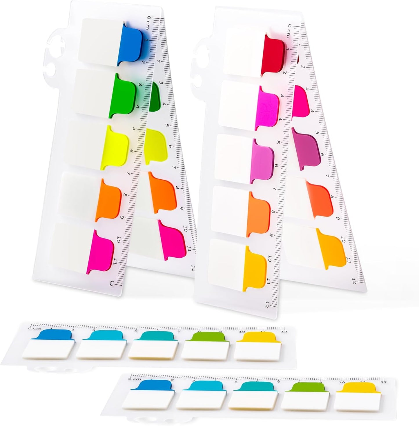 Golcellia Sticky Tabs - 600 Sheets Notebook Tabs - Sticky Flags, Index & Page Tabs - Durable Divider & Binder Tabs for Books & Bibles（6 Pcs, 5 - Color）
