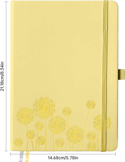 Notebook Journal for Women,A5 Hardcover Leather Journaling Notebooks for Work,200 Pages Travel Journal for Women Men with Pen Holder and Ribbon,5.78"×8.34"(Turquoise)