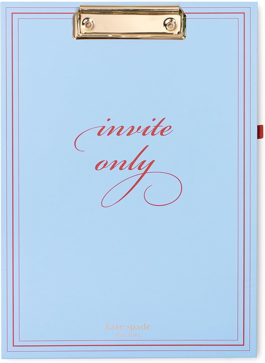 Kate Spade New York Clipboard Folio with Low Profile Clip, Black Professional Padfolio Includes Lined Notepad, Pen Loop, and Pocket, Polka Dots
