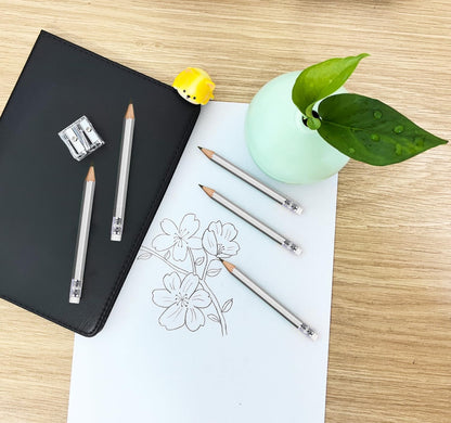 Adhere 25pcs Golf Pencils with Eraser Pre sharpened Hexagon half Wooden Pencils Graphite 2B for Golf Event Scoring,Classroom,Wedding,Company Meetings,Pew, Pocket (Nature)