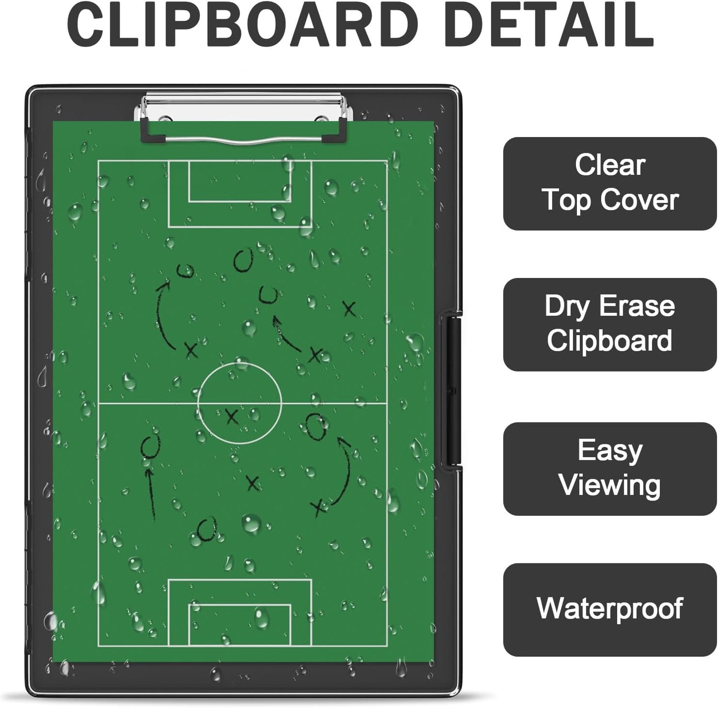 Rimilak Plastic Clipboard with Storage, Side Opening with 2 Compartment, Size 13.3 x 9.4 x 1.5 Heavy Duty High Capacity Nursing Box for Work School & Office Supplies, Black