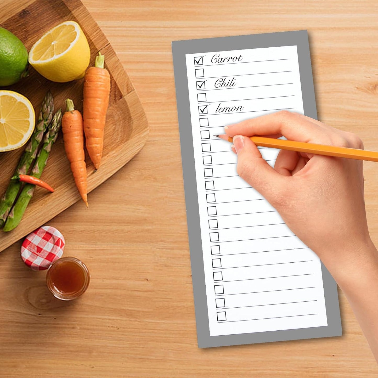 FLIPPED 4 Pack Magnetic Notepads for Refrigerator, Notepad Grocery List Large Magnet Pad for Fridge,Full Magnet Back Design Magnetic Memo Pads for Grocery List, Shopping List, to-Do List(200 Sheets)