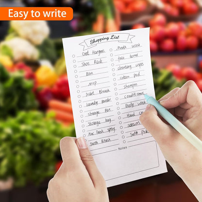 Thboxes 2 Pack Grocery List Magnet Pad for Fridge with Pen Holder, Total 120 Sheets Magnetic Note Pad for Fridge Full Back Magnet Shopping List, To Do List, Memo Notepads, 4.5x7.5(Funny Animal)