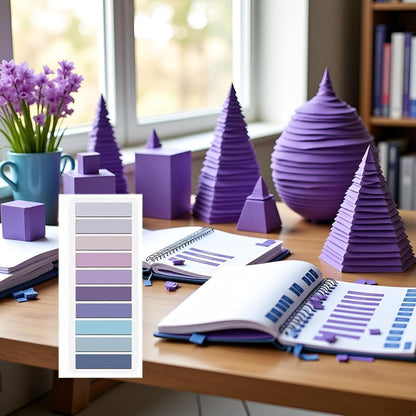 800 Pcs Purple Sticky Index Tabs, Page Markers Notes Tabs Writable and Repositionable Book Flags Tabs Strip Index Tabs for Page Marking Classify File