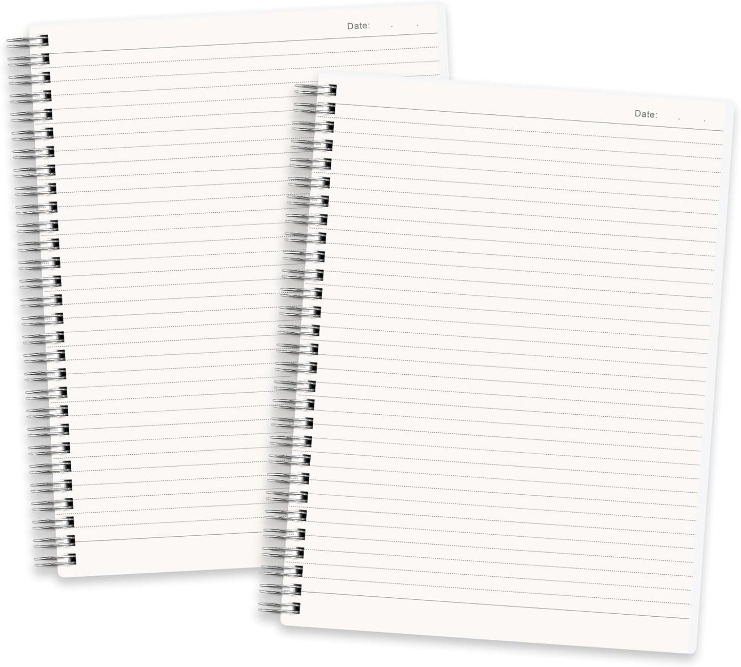RETTACY Blank Journal Notebook, 3-Pack, 160 Pages per Pack, A5 Medium Size (5.7'' × 8.3''), 100 GSM Thick Paper, Spiral-bound, Flexible Plastic Cover, for Sketching, Drawing, Painting