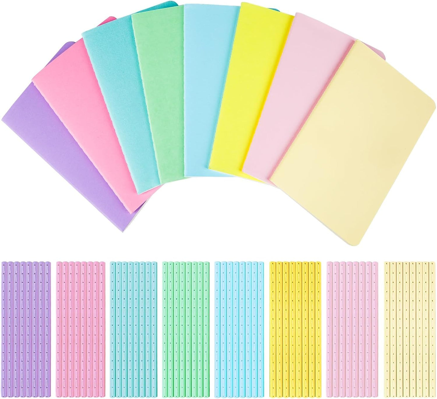 Oucaru 48PCS Pocket Notebook, 3.5" x 5.5", 8 Color, 52 Pages Blank Notebook Mini Notebook Journal, Small Notebook Memo Notepad for Students, Traveler, School Supplies