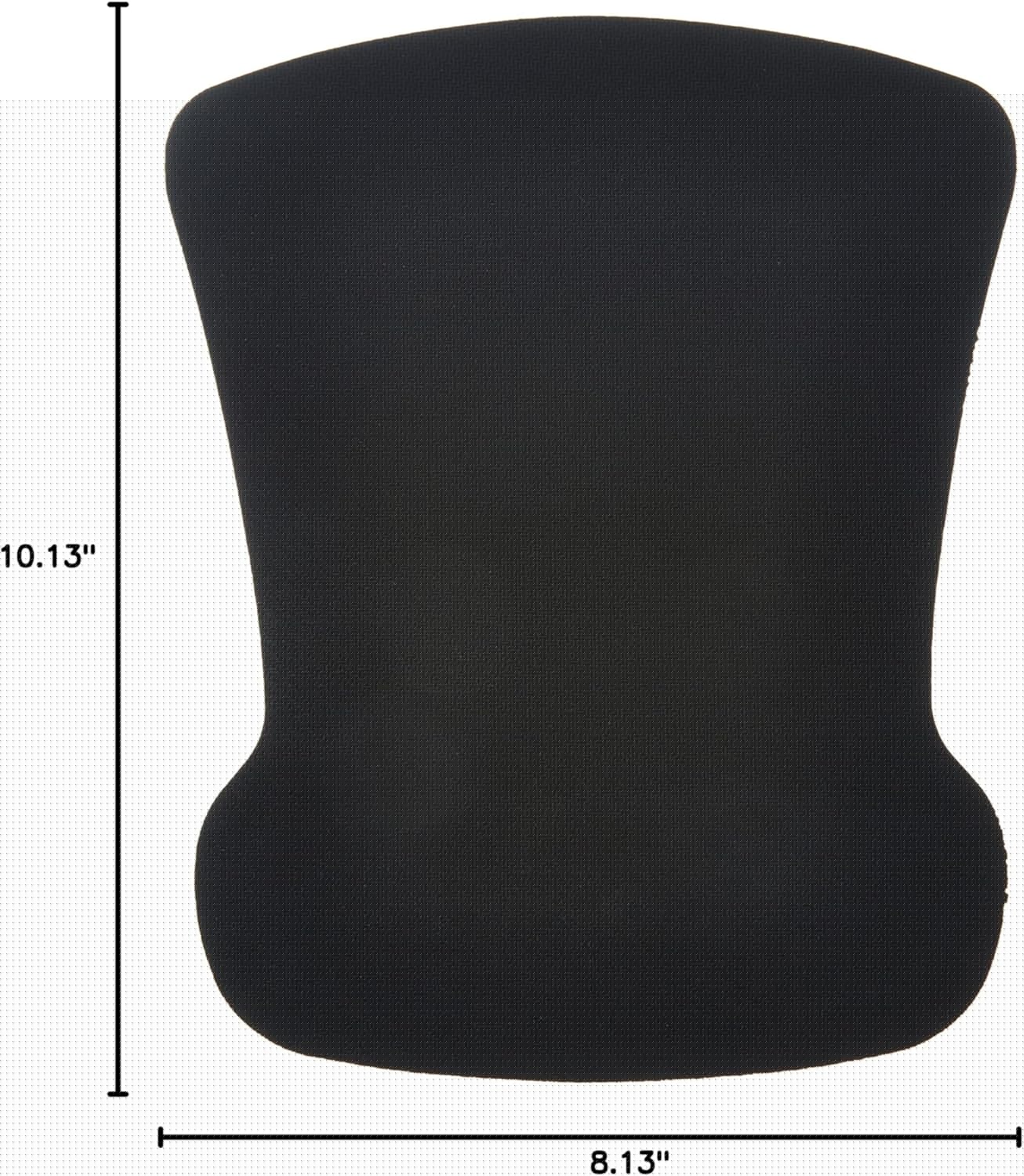Amazon Basics Irregular Ergonomic Gel Computer Mouse Pad with Wrist Support for Pain Relief, Non-Slip, 10.1L x 8.1W inches, Black