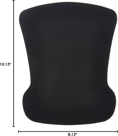 Amazon Basics Irregular Ergonomic Gel Computer Mouse Pad with Wrist Support for Pain Relief, Non-Slip, 10.1L x 8.1W inches, Black