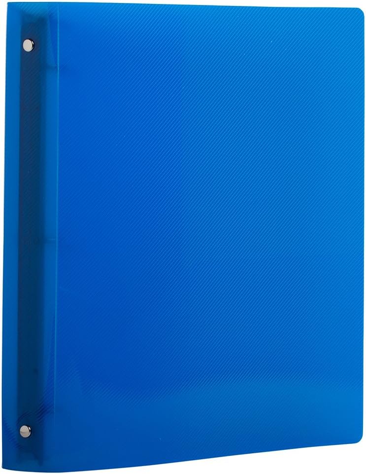 JAM PAPER Plastic 0.75 inch Binder - Clear 3 Ring Binder - Sold Individually