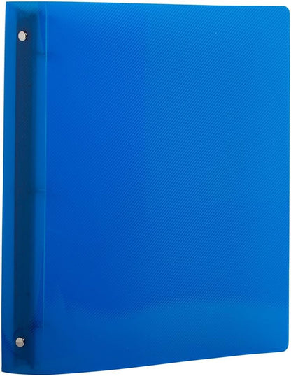 JAM PAPER Plastic 0.75 inch Binder - Clear 3 Ring Binder - Sold Individually
