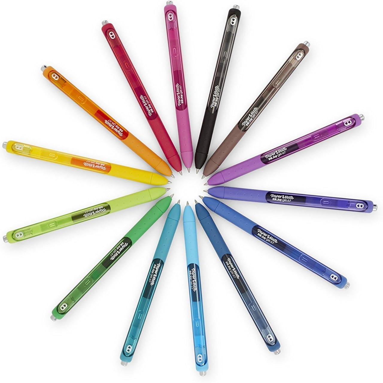 Paper Mate InkJoy Retractable Gel Pen, 0.7mm, Medium Point, 10-Count (Purple)