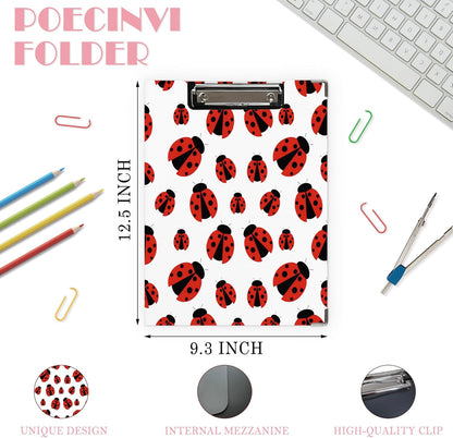 Trendy Black Leopard Print Clipboard Folio with Storage for Office Classroom, Preppy Dark Cheetah Print Padfolio with Metal Clip for Nurses Teachers Students Women Men, 12.4x9.25 in