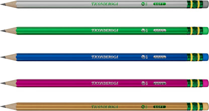 Ticonderoga Wooden Pencils, Pre-Sharpened, 2 HB Soft, Pastel Colors, 18 Count