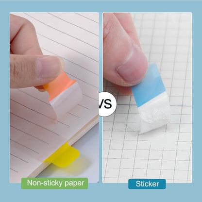 Golcellia Sticky Tabs - 600 Sheets Notebook Tabs - Sticky Flags, Index & Page Tabs - Durable Divider & Binder Tabs for Books & Bibles（6 Pcs, 5 - Color）