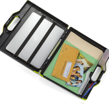 Officemate Carry All Clipboard Storage Box, Letter/Legal Size, Black & Green (83325)
