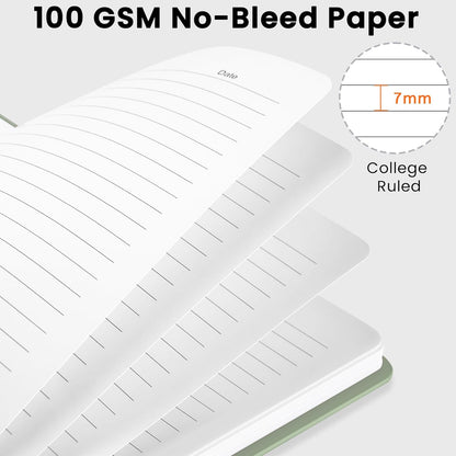CICPAP Lined Spiral Journal Notebook, A5 College Ruled Notebook for Journaling, Note-Taking, and Daily Planning, Durable Hardcover with an Elegant Design, Purple