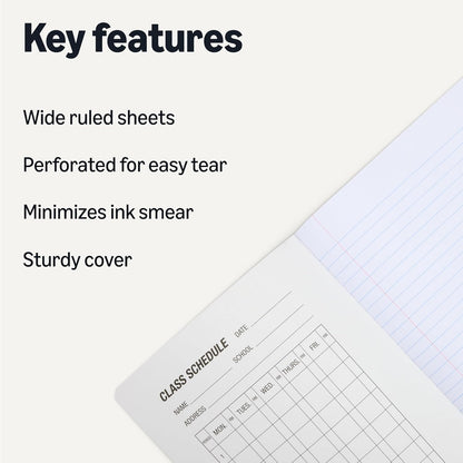 Amazon Basics Composition Notebook, College Ruled, 100 Sheets, 9.75" x 7.5", Assorted Marble Colors, 12-Pack