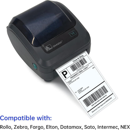 L LIKED 200 4x6 Thermal Labels Fanfold, Direct Thermal Shipping Labels - Perforated and Strong Adhesive