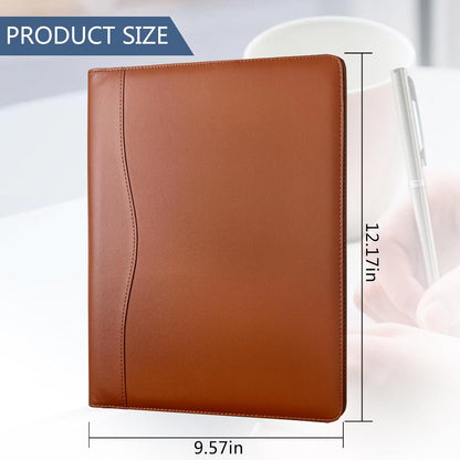 Padfolio Portfolio Organizer Legal Pad Holder Padfolio Folder Leather Portfolio Storage Clipboard Notepad with Cover for Letter Size A4 Writing Pad for Business and School Office