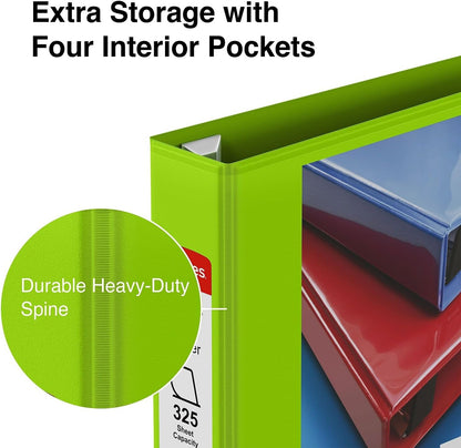 Staples Heavy-Duty 2-Inch D-Ring View Binder, Reinforced Spine, Holds Up to 450 Sheets, Gray, for Office & School