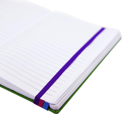 Samsill Large Hardcover Notebook, 240 Lined Notebook Pages, Black, 7.5 x 10 Inch