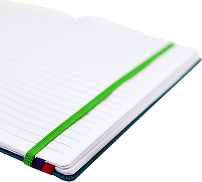 Samsill Large Hardcover Notebook, 240 Lined Notebook Pages, Black, 7.5 x 10 Inch