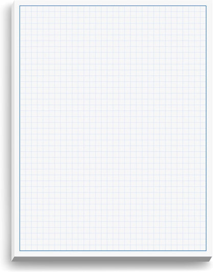 Graph Paper Pad for Blueprint Drawings, Drafting, Engineering Drawing, and Planning - Graph Paper 11x17 Blueprint Quadrille Grid Paper Pads with Blue Lines, High Brightness 50 Sheets (1-Pack)
